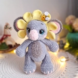 pluszowy koala szydełkowy 24 cm z pszczółką maskotka handmade dla dziecka